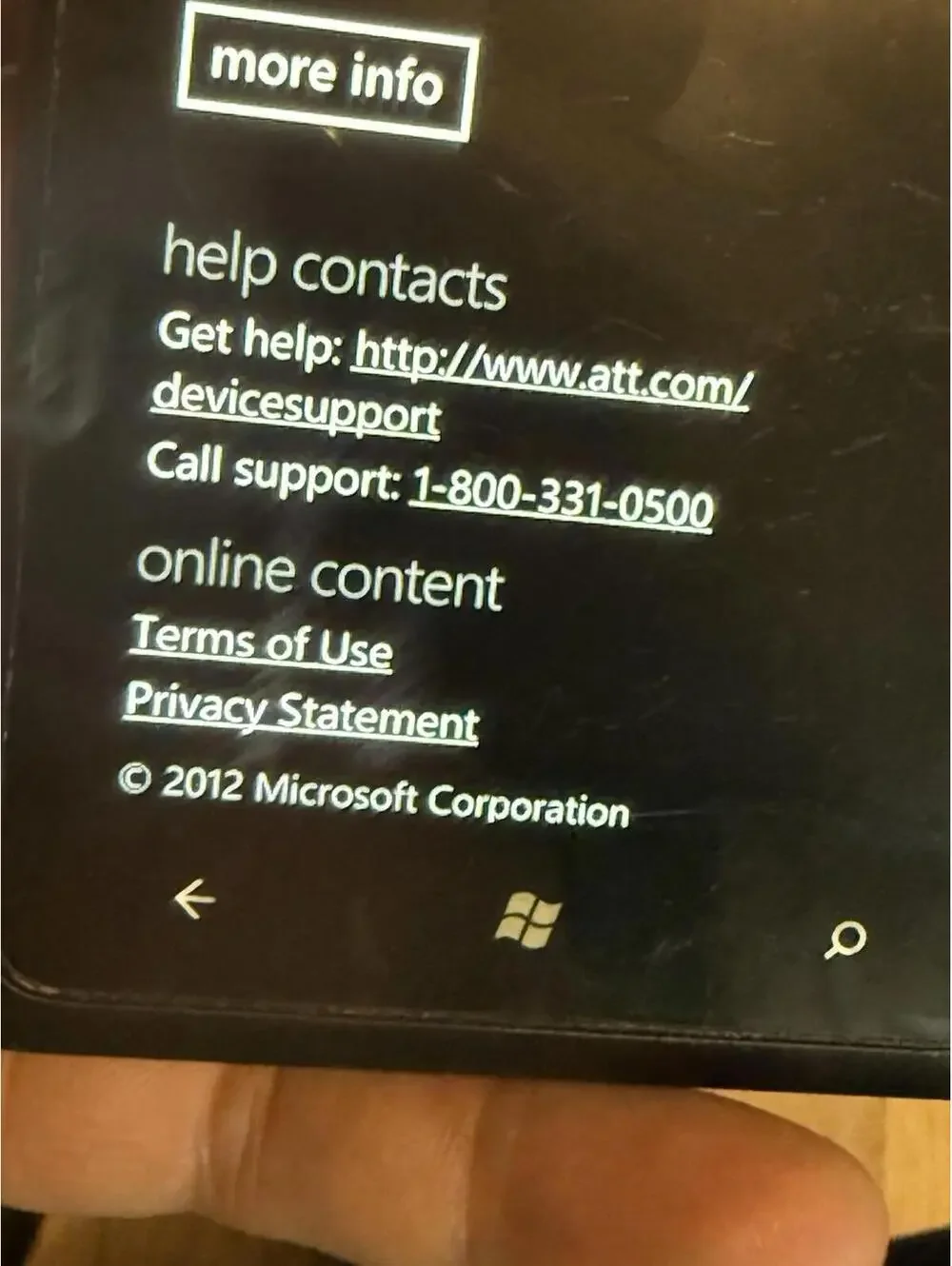 Nokia Lumia 900 – AT&T – Factory Reset – Windows Phone 7.8 – W/simcard